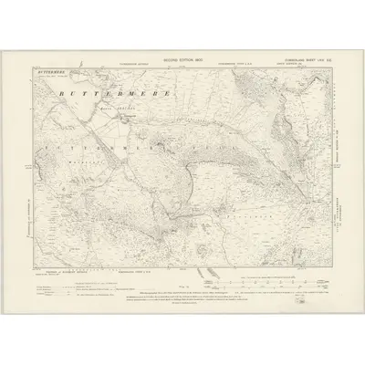 1898 Map of Cumberland LXIX.SE, 1900 Print