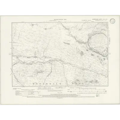 1898 Map of Cumberland LXIX.SW, 1932 Print