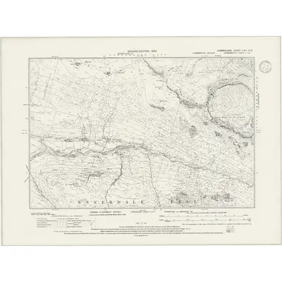 1898 Map of Cumberland LXIX.SW, 1946 Print