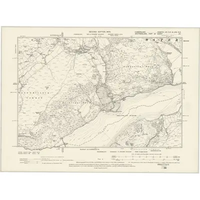 1897 Map of Cumberland LXV.SE & LXXI.NE, 1900 Print