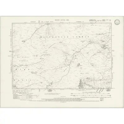 1897 Map of Cumberland LXV.SW, 1932 Print
