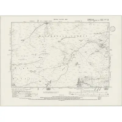 1897 Map of Cumberland LXV.SW, 1946 Print