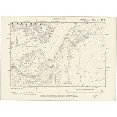 1897 Map of Cumberland LXVI.SW, 1901 Print