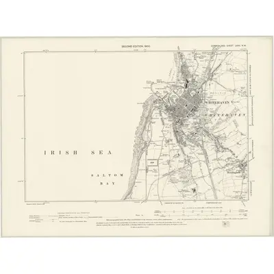 1898 Map of Cumberland LXVII.NW, 1900 Print
