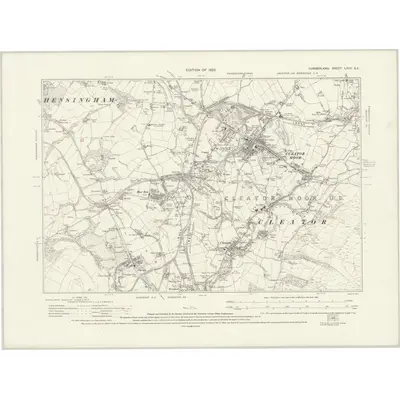 1923 Map of Cumberland LXVII.SE, 1926 Print