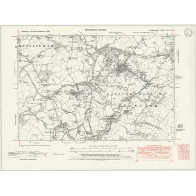 1938 Map of Cumberland LXVII.SE, 1946 Print