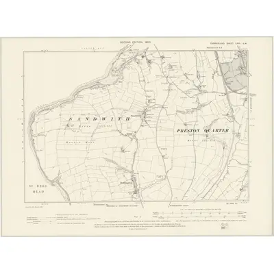 1898 Map of Cumberland LXVII.SW, 1900 Print