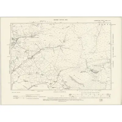1898 Map of Cumberland LXVIII.NE, 1900 Print