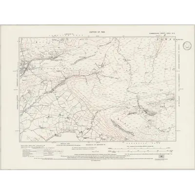 1923 Map of Cumberland LXVIII.NE, 1945 Print