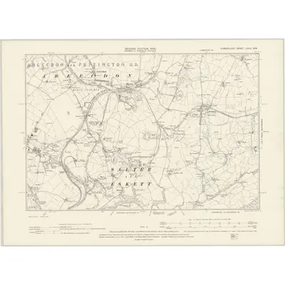 1898 Map of Cumberland LXVIII.NW, 1900 Print