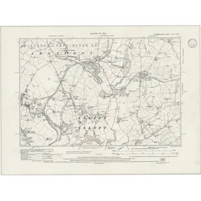 1923 Map of Cumberland LXVIII.NW, 1945 Print