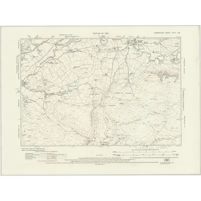 1923 Map of Cumberland LXVIII.SW, 1926 Print