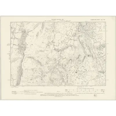 1898 Map of Cumberland LXX.NW, 1901 Print