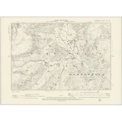 1897 Map of Cumberland LXX.SW, 1900 Print