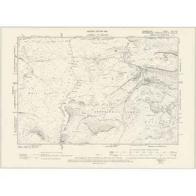 1897 Map of Cumberland LXXI.NW, 1901 Print