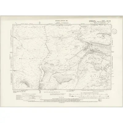 1897 Map of Cumberland LXXI.NW, 1938 Print