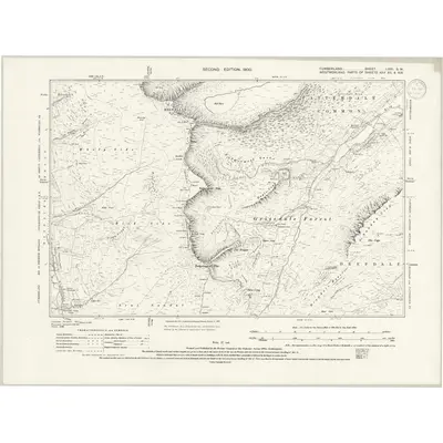 1897 Map of Cumberland LXXI.SW, 1938 Print