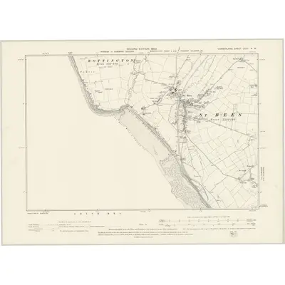 1898 Map of Cumberland LXXII.NW, 1900 Print