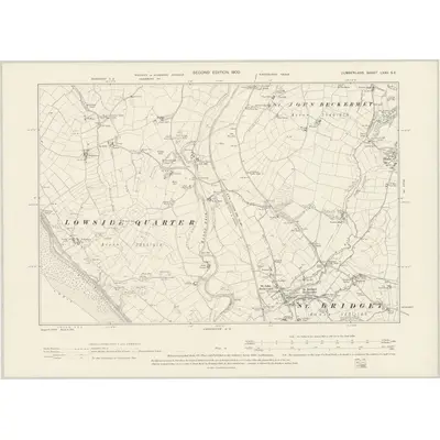 1898 Map of Cumberland LXXII.SE, 1900 Print