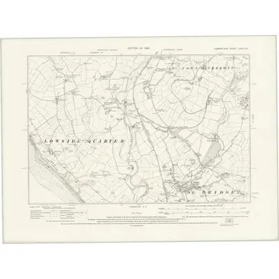 1923 Map of Cumberland LXXII.SE, 1926 Print