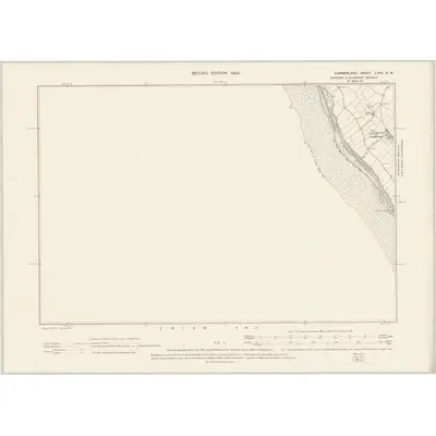 1898 Map of Cumberland LXXII.SW, 1900 Print