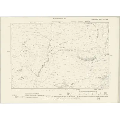 1898 Map of Cumberland LXXIII.NE, 1900 Print