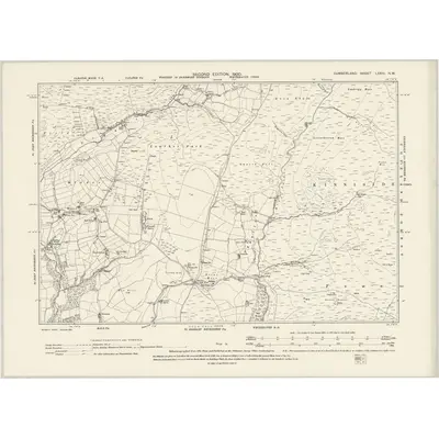 1898 Map of Cumberland LXXIII.NW, 1900 Print