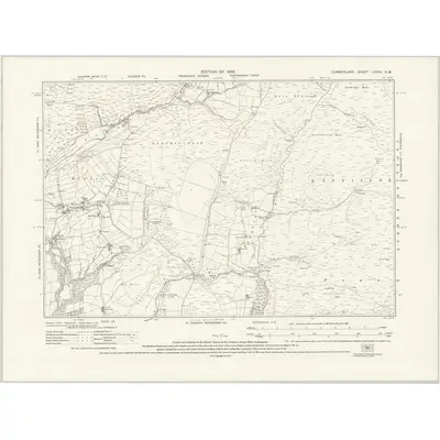 1923 Map of Cumberland LXXIII.NW, 1926 Print