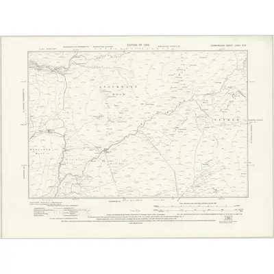 1923 Map of Cumberland LXXIII.SE, 1926 Print