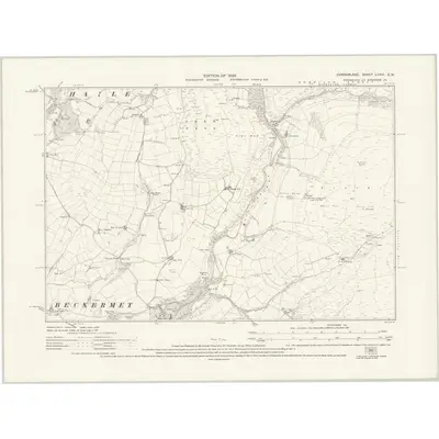 1923 Map of Cumberland LXXIII.SW, 1926 Print