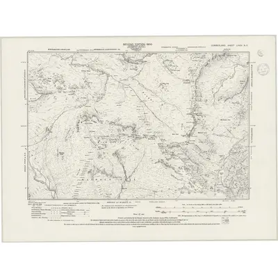 1898 Map of Cumberland LXXIV.NE, 1945 Print