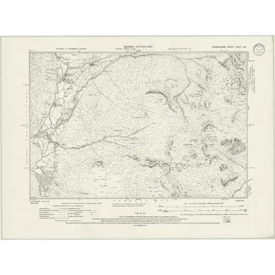 1898 Map of Cumberland LXXIV.SE, 1932 Print