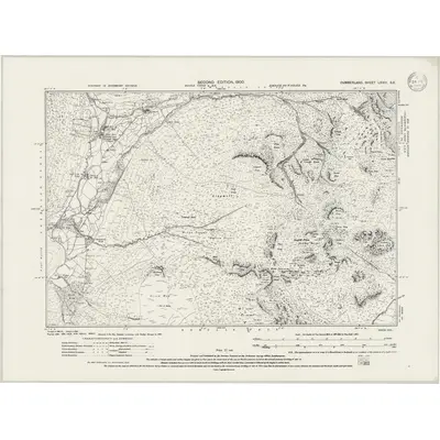 1898 Map of Cumberland LXXIV.SE, 1946 Print