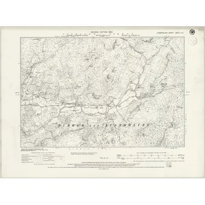 1897 Map of Cumberland LXXIX.SE, 1941 Print