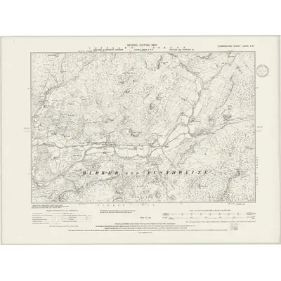 1897 Map of Cumberland LXXIX.SE, 1946 Print
