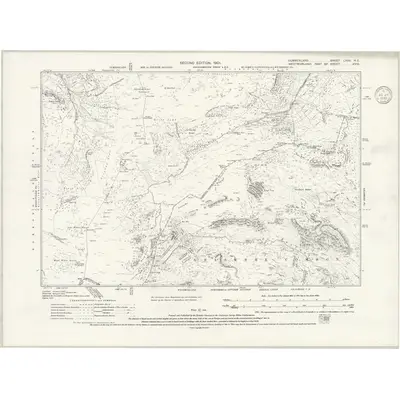 1897 Map of Cumberland LXXV.NE, 1939 Print