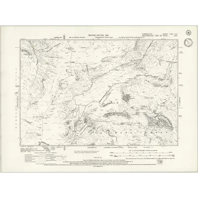 1897 Map of Cumberland LXXV.NE, 1941 Print