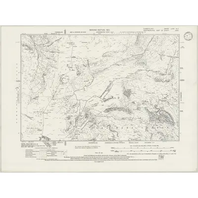 1897 Map of Cumberland LXXV.NE, 1946 Print