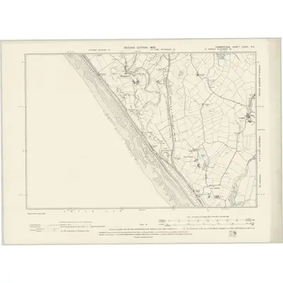1898 Map of Cumberland LXXVII.NE, 1900 Print