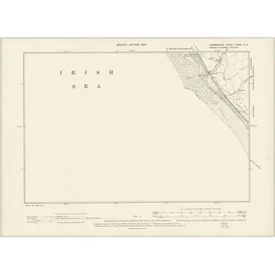 1898 Map of Cumberland LXXVII.SE, 1900 Print