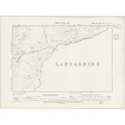 1897 Map of Cumberland LXXX.SW & SE, 1945 Print