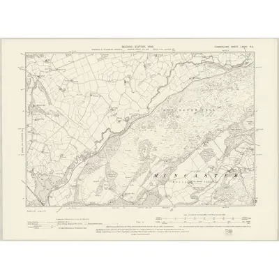 1898 Map of Cumberland LXXXII.NE, 1900 Print