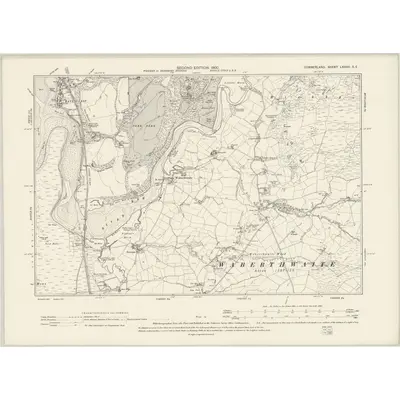 1897 Map of Cumberland LXXXII.SE, 1900 Print