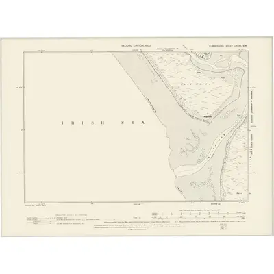 1897 Map of Cumberland LXXXII.SW, 1900 Print
