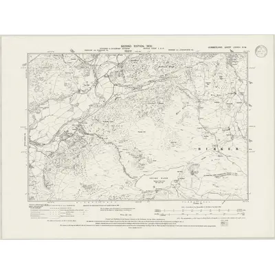 1897 Map of Cumberland LXXXIII.NW, 1946 Print