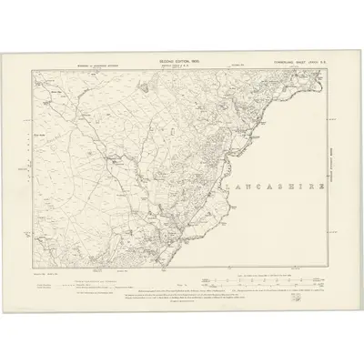 1897 Map of Cumberland LXXXIII.SE, 1900 Print