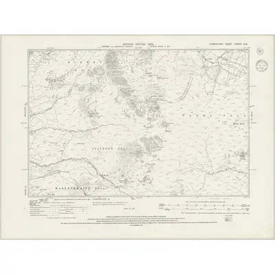 1897 Map of Cumberland LXXXIII.SW, 1943 Print