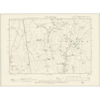 1898 Map of Cumberland LXXXV.NE, 1900 Print