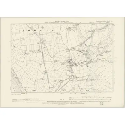 1897 Map of Cumberland LXXXV.SE, 1900 Print