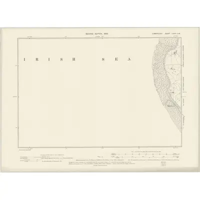 1897 Map of Cumberland LXXXV.SW, 1900 Print